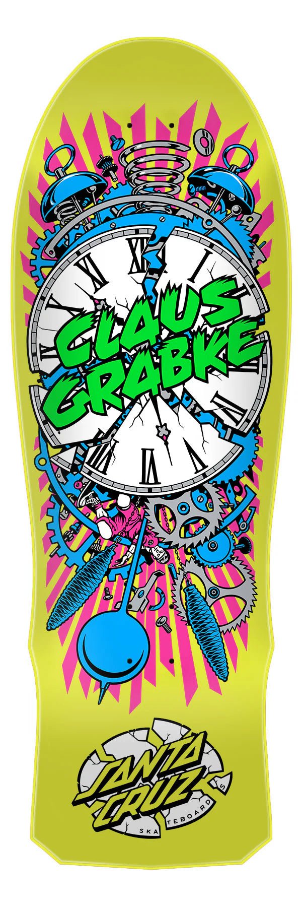 10.04in Grabke Exploding Clock Santa Cruz Reissue Skateboard Deck - SkateTillDeath.com