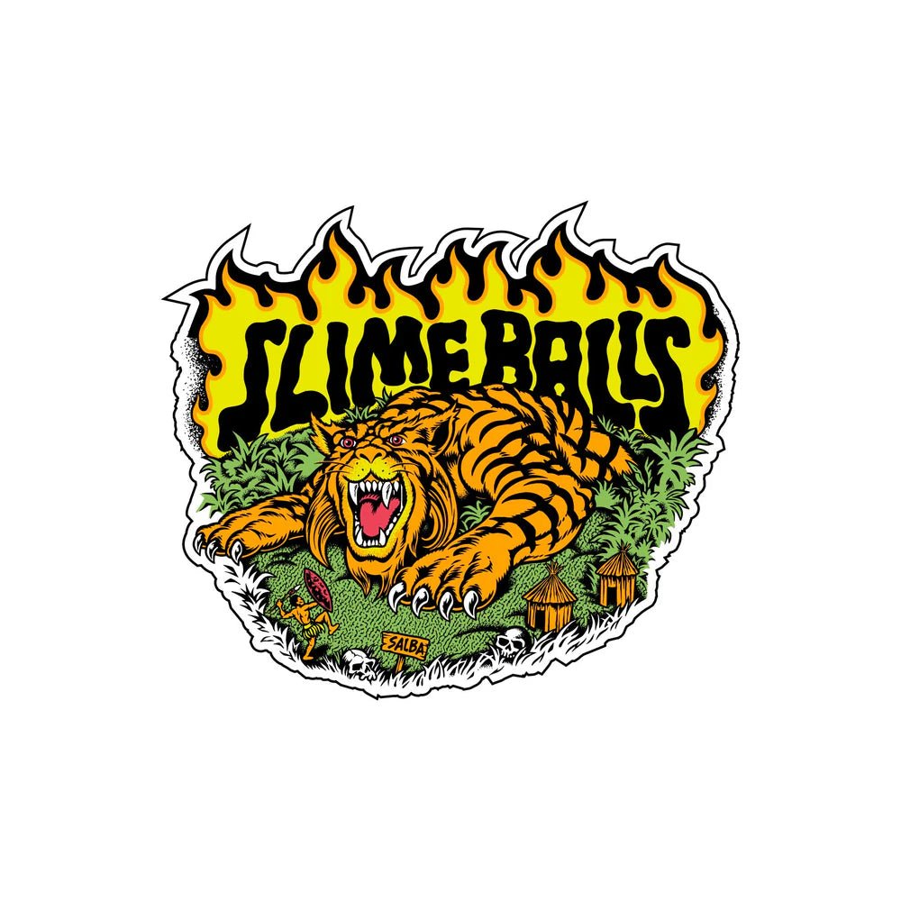 60mm Salba Tiger Vomits Orange 95a Slime Balls Skateboard Wheels - SkateTillDeath.com