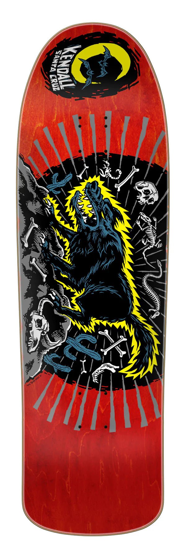 9.28in Kendall Wolf Reissue Santa Cruz Skateboard Deck - SkateTillDeath.com