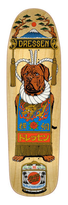 9.30in Dressen Sumo Dog Santa Cruz Shaped Skateboard Deck - SkateTillDeath.com