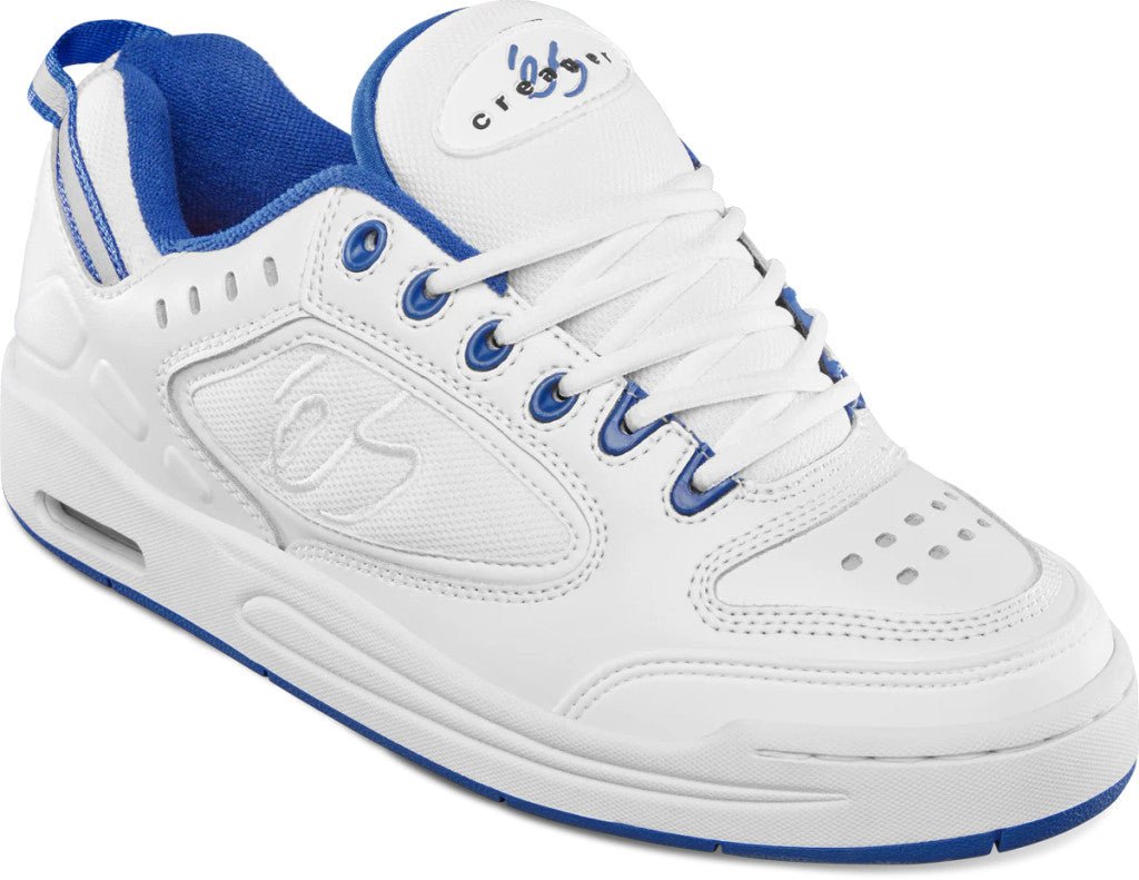 eS Creager Shoes White Blue 8