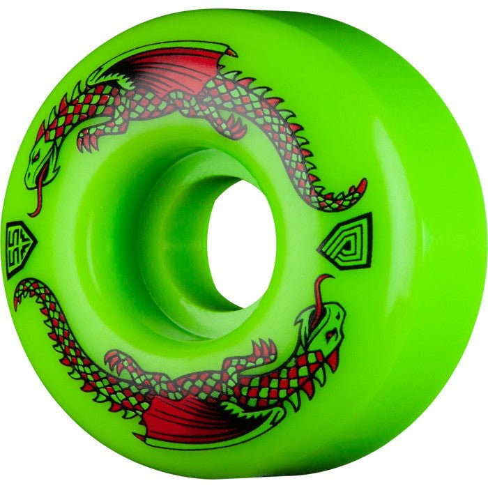 Powell Peralta Dragon Formula Skateboard Wheels 55mm x 34mm 93A 4pk Green - SkateTillDeath.com