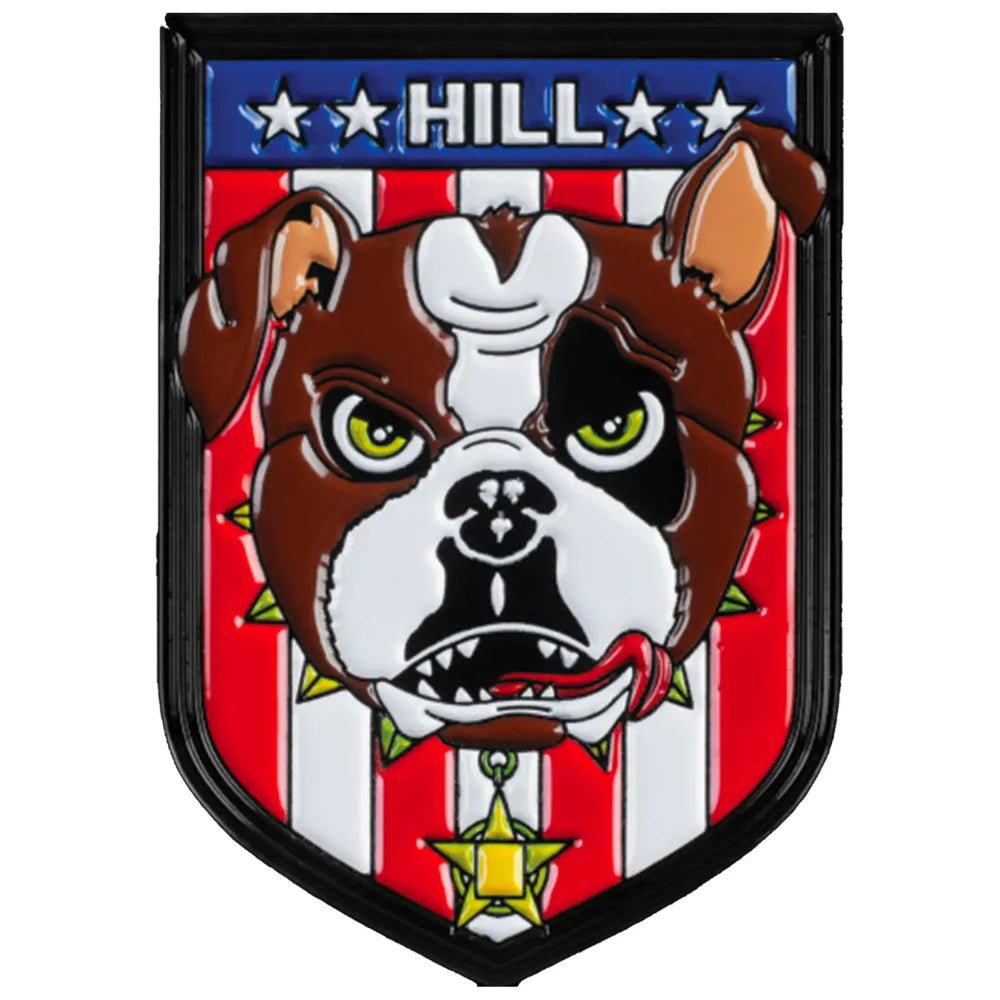 Powell Peralta Frankie Hill Bulldog Lapel Pin - SkateTillDeath.com