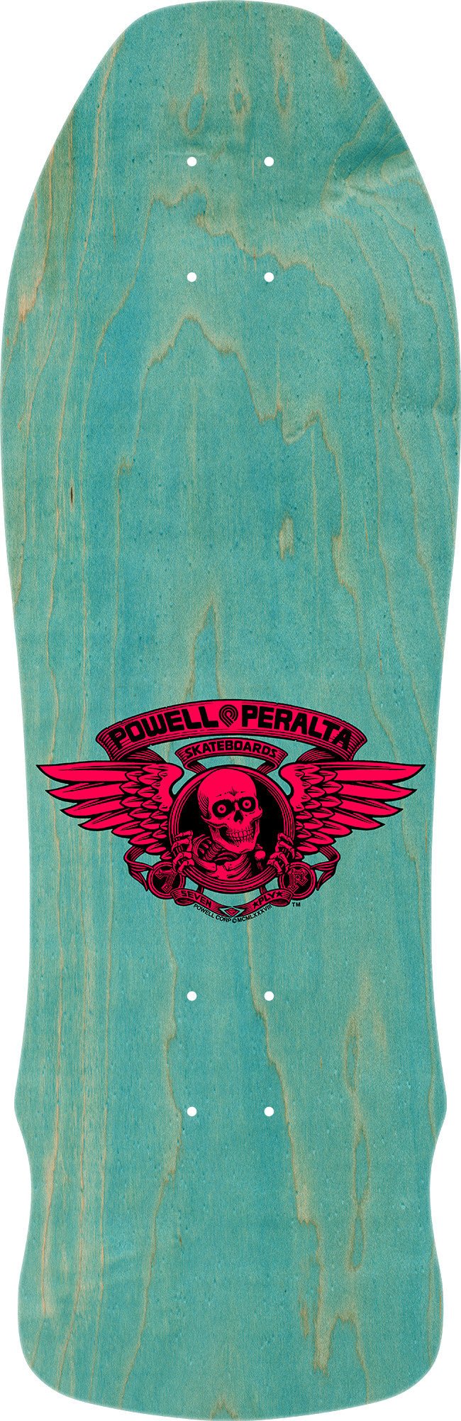 Powell Peralta GeeGah Ripper Reissue Skateboard Deck Lt. Blue/Pink Stain - 9.75 X 30 Skip to the end of the images gallery - SkateTillDeath.com