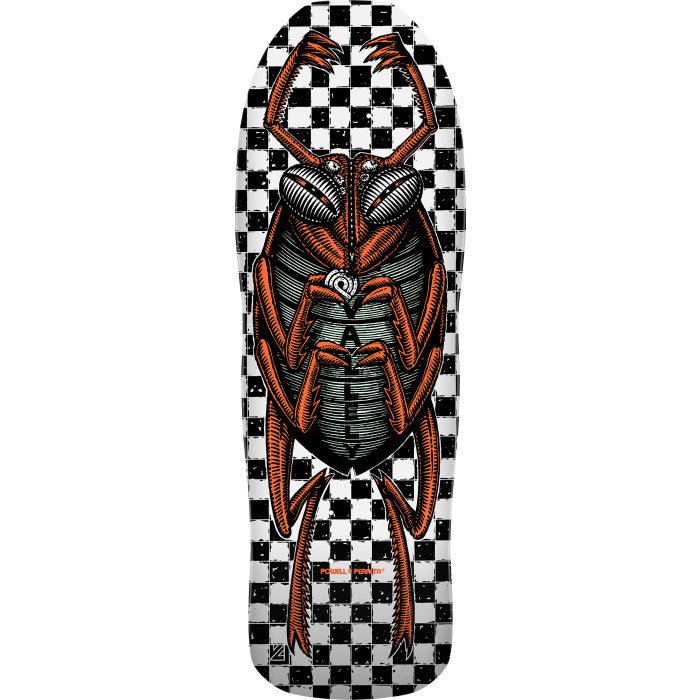 Powell Peralta Mike Vallely Bug Reissue Skateboard Deck White - 10 x 30.25 - SkateTillDeath.com