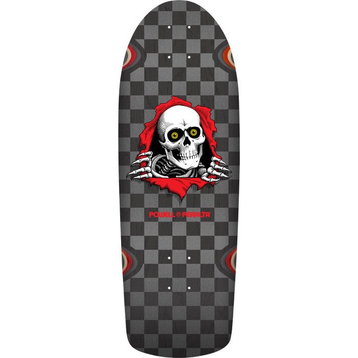 Powell Peralta OG Ripper Checker Reissue Skateboard Deck Silver/Black Stain - 10 x 30 - SkateTillDeath.com