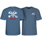 Powell Peralta Rat Bones T-Shirt Indigo Blue - SkateTillDeath.com