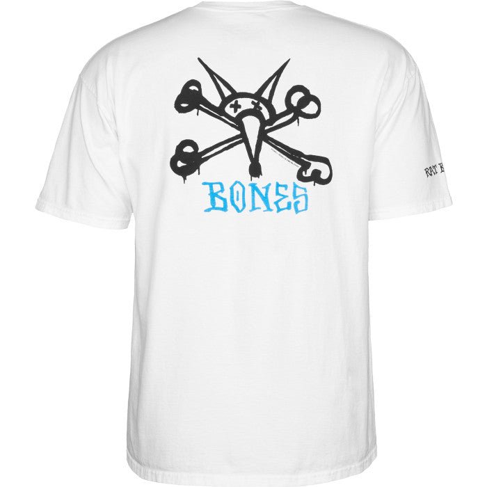 Powell Peralta Rat Bones T-shirt - White - SkateTillDeath.com