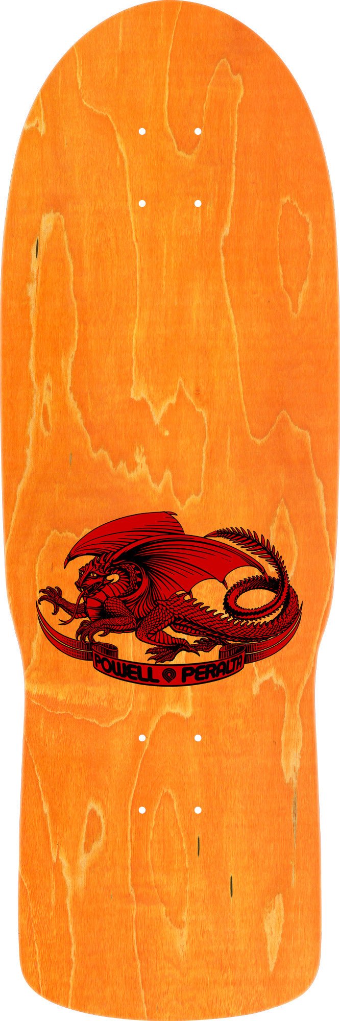 Powell Peralta Steadham Skull & Spade Reissue Skateboard Deck Orange Stain - 10.00 X 30.125 - SkateTillDeath.com