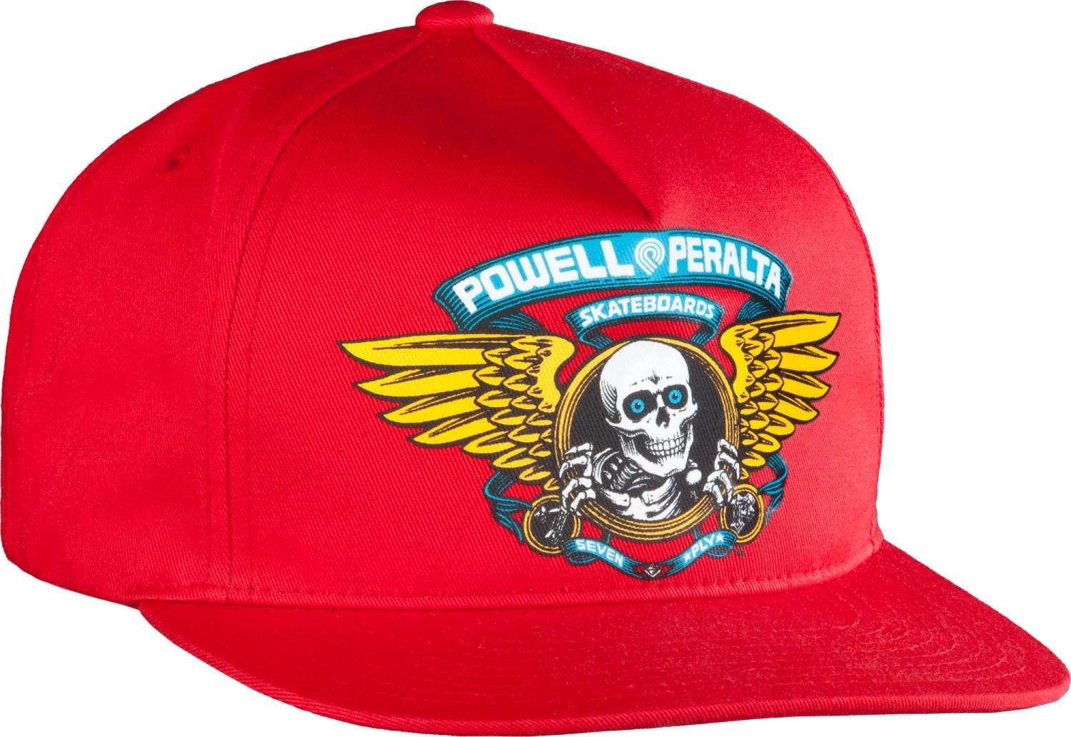 Powell Peralta Winged Ripper Snap Back Cap Red - SkateTillDeath.com