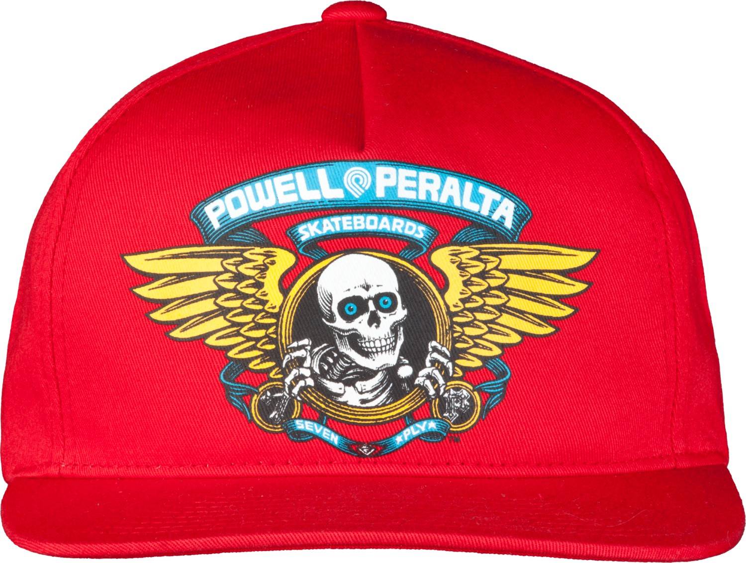 Powell Peralta Winged Ripper Snap Back Cap Red - SkateTillDeath.com