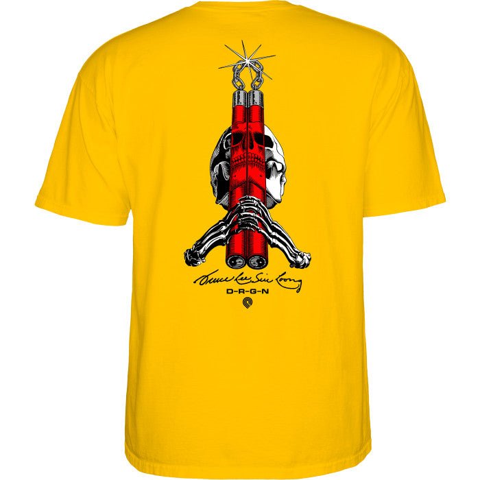 Preorder (delivery week of 6/1/25) Powell Peralta Skull & Nunchucks Bruce Lee Collab T-shirt - SkateTillDeath.com