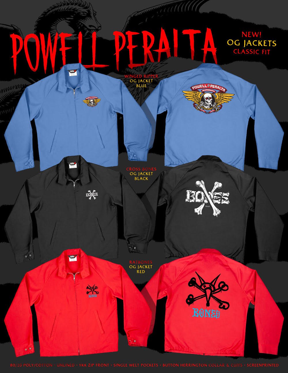 PREORDER - Powell Peralta Gas Jackets - SkateTillDeath.com