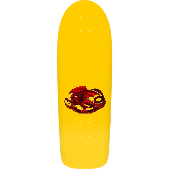 PREORDER (shipping week of 6/1/25) Powell Peralta Skull & Nunchucks Bruce Lee Collab Skateboard Deck Yellow - 10 x 30 - SkateTillDeath.com