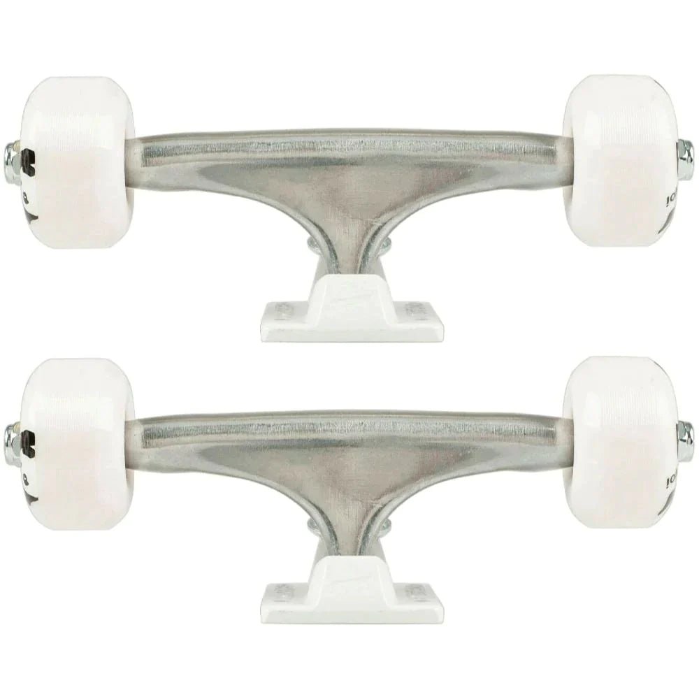 Enjoi Double Panda Truck And Wheel Combo Raw/White 5.25" Skateboard Trucks - SkateTillDeath.com