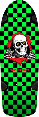 Powell Peralta OG Ripper Skateboard Deck Checker Green/Black - 10 x 30 - SkateTillDeath.com