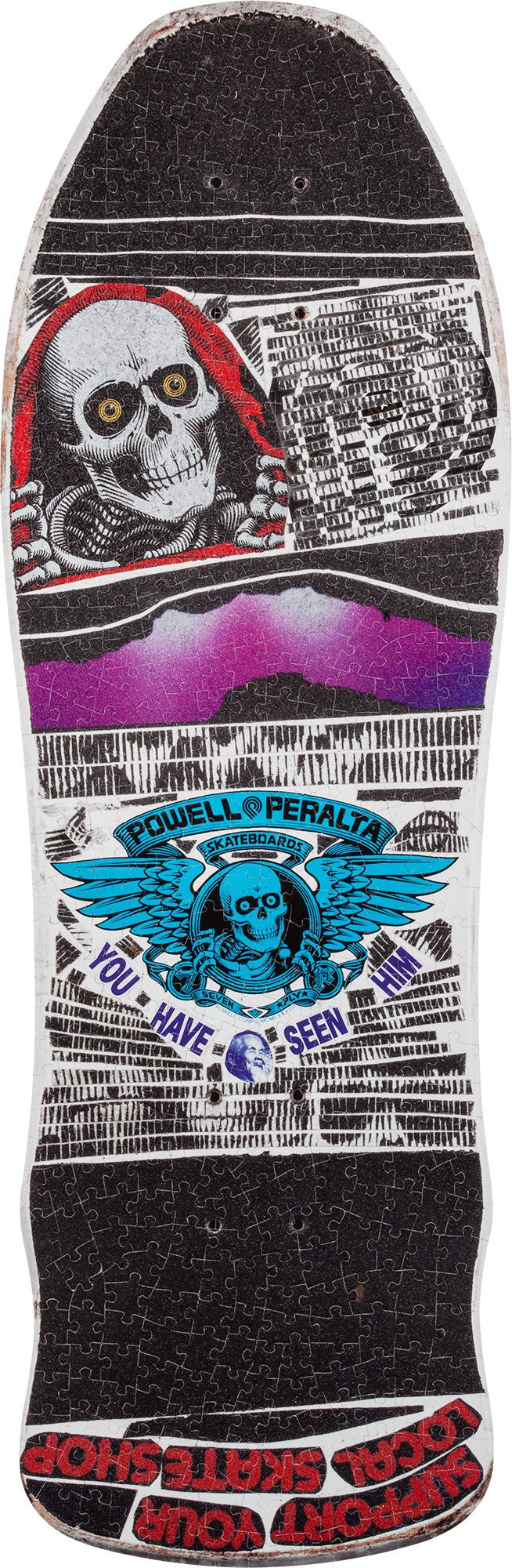 Powell Peralta Puzzle Skull & Sword GeeGah Pink - SkateTillDeath.com