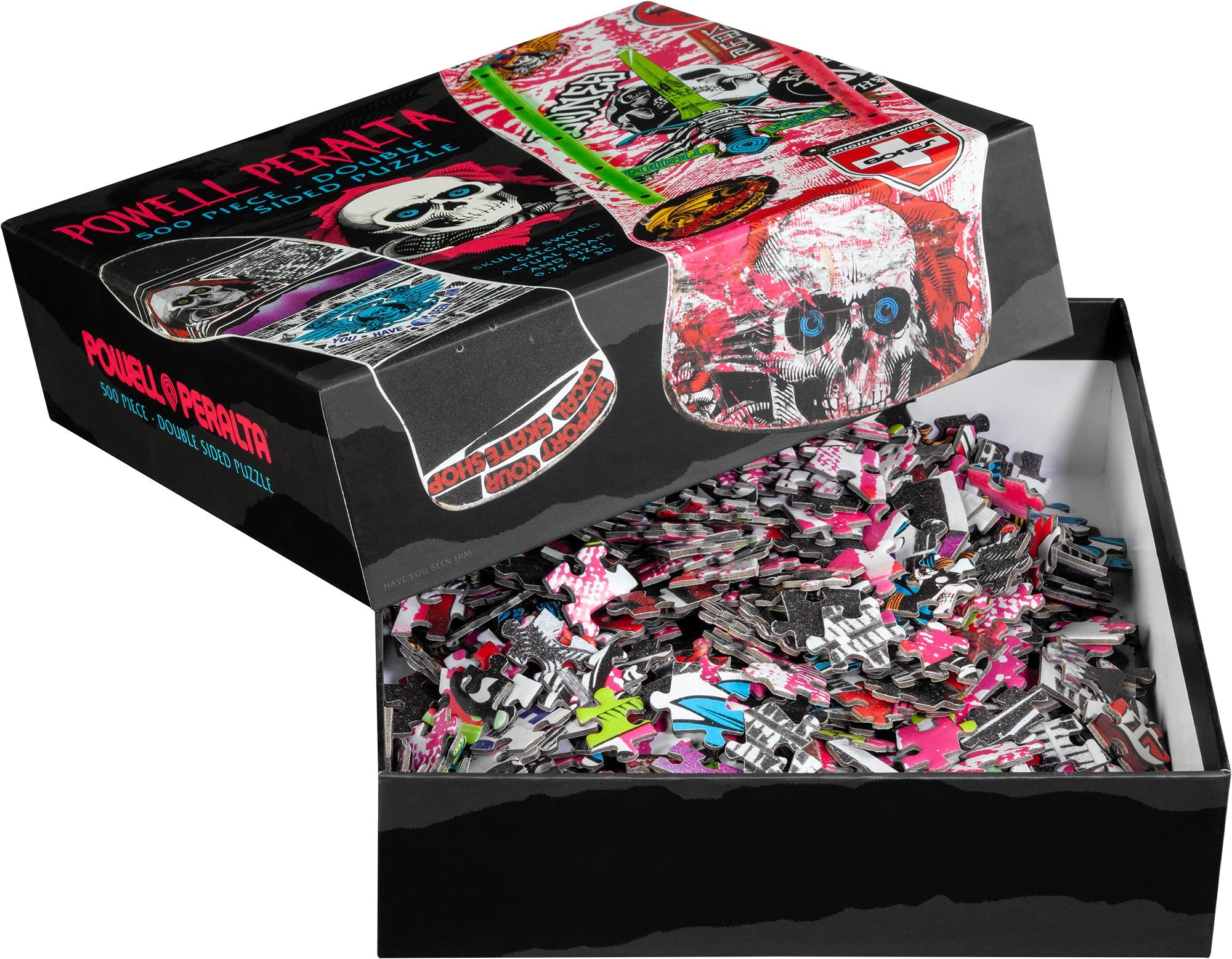 Powell Peralta Puzzle Skull & Sword GeeGah Pink - SkateTillDeath.com