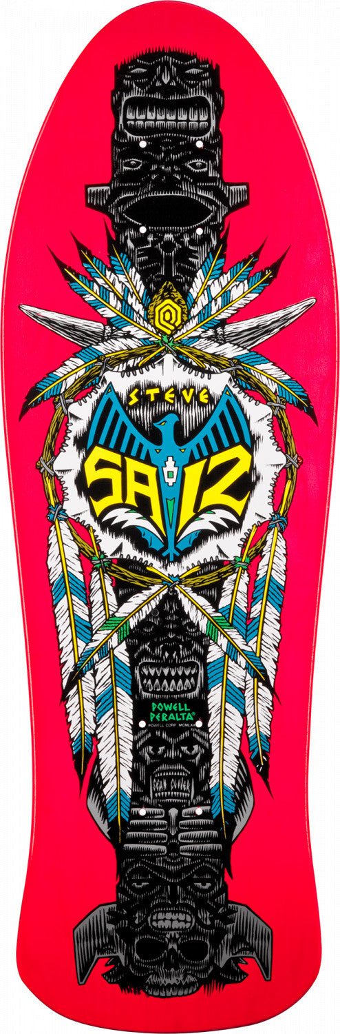 Powell Peralta Steve Saiz Totem Pink Skateboard Deck - 10 x 30.81 - SkateTillDeath.com