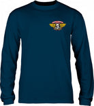 Powell Peralta Winged Ripper L/S Shirt Navy - SkateTillDeath.com