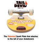 Tail Devil skateboard spark plate - SkateTillDeath.com